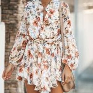 Vienne Floral Adjustable Balloon Sleeve Dress